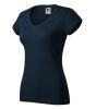 Fit V-neck póló női tengerészkék XS