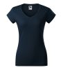 Fit V-neck póló női tengerészkék XS