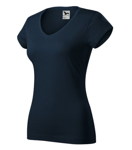 Fit V-neck póló női tengerészkék L