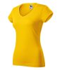 Fit V-neck póló női sárga XS