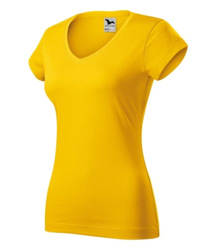 Fit V-neck póló női sárga XS