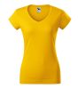 Fit V-neck póló női sárga XS