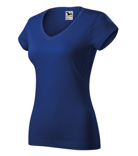 Fit V-neck póló női királykék S