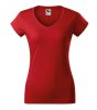 Fit V-neck póló női piros XS