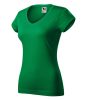 Fit V-neck póló női fűzöld XL