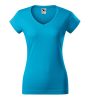 Fit V-neck póló női türkiz XS