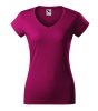 Fit V-neck póló női fukszia XS