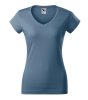 Fit V-neck póló női farmerkék XS