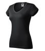 Fit V-neck póló női ébenszürke XS