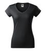 Fit V-neck póló női ébenszürke XS