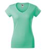 Fit V-neck póló női menta S