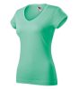 Fit V-neck póló női menta L