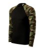 Camouflage LS póló unisex barna terepszín S