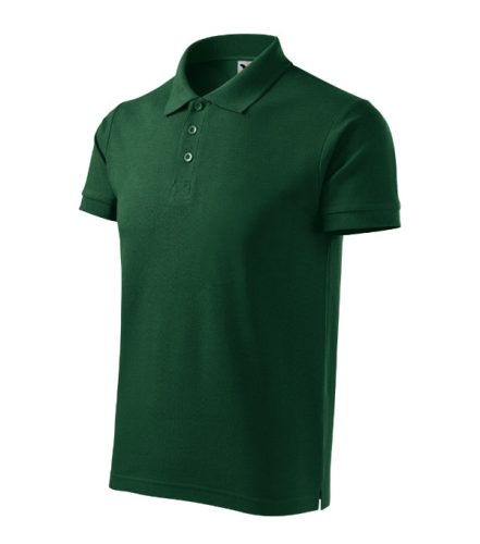 Cotton Heavy galléros póló férfi dark green 3XL