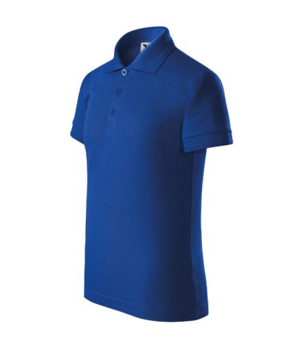 Pique Polo galléros póló gyerek királykék 146 cm/10 éves