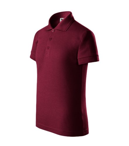 Pique Polo galléros póló gyerek garnet 158 cm/12 éves