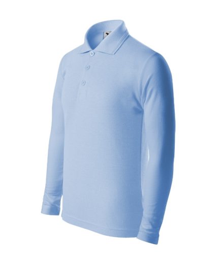 Pique Polo LS galléros póló gyerek égszínkék 134 cm/8 éves
