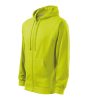 Trendy Zipper felső férfi lime M