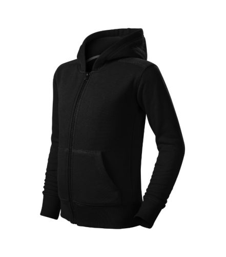 Trendy Zipper felső gyerek fekete 158 cm/12 éves