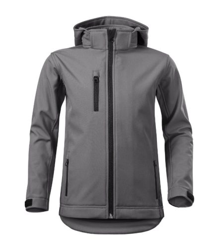 Performance softshell kabát gyerek acélszürke 158 cm/12 éves