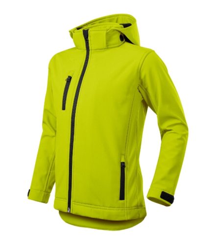 Performance softshell kabát gyerek lime 146 cm/10 éves