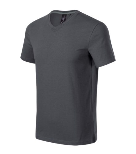 Action V-neck póló férfi light anthracite S