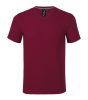 Action V-neck póló férfi garnet S