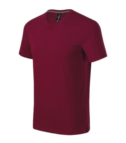 Action V-neck póló férfi garnet L