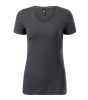 Action V-neck póló női light anthracite S