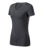 Action V-neck póló női light anthracite M