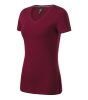 Action V-neck póló női garnet S