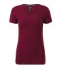 Action V-neck póló női garnet S