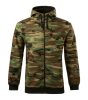 Camo Zipper felső férfi barna terepszín L