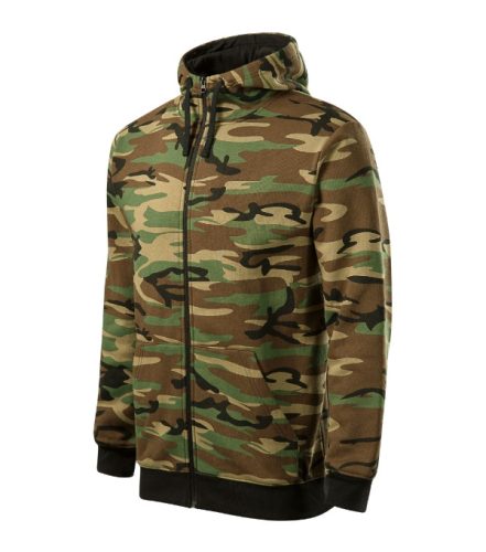 Camo Zipper felső férfi barna terepszín 2XL