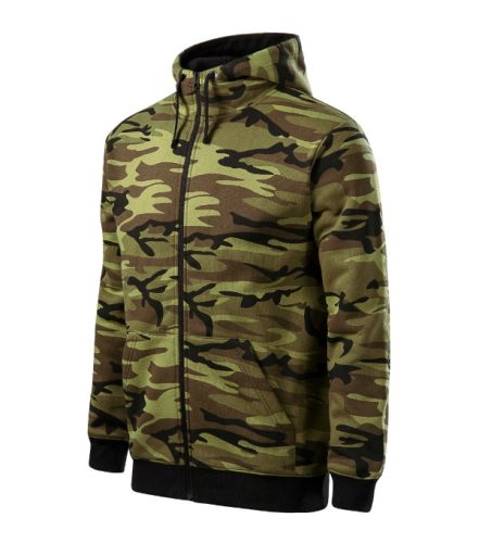 Camo Zipper felső férfi zöld terepszín M