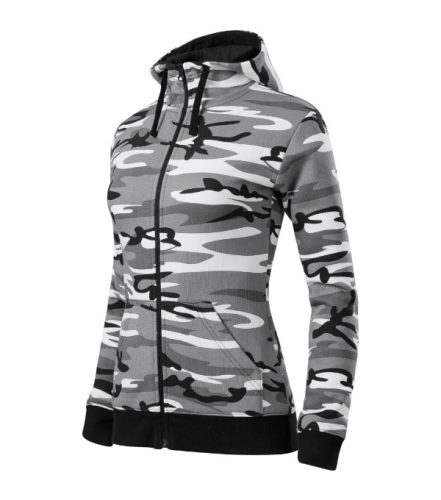 Camo Zipper felső női szürke terepszín XS