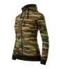 Camo Zipper felső női barna terepszín XS