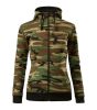 Camo Zipper felső női barna terepszín XS