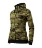 Camo Zipper felső női zöld terepszín XL