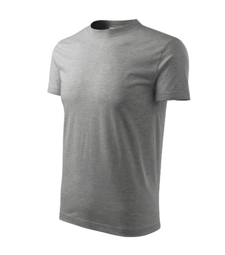 Base póló unisex sötétszürke melírozott 4XL