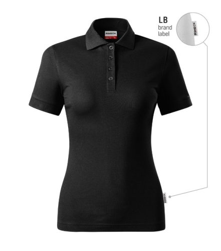 Resist Heavy Polo galléros póló női fekete 01 (brand label) S