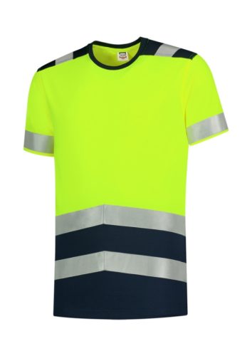 T-Shirt High Vis Bicolor póló unisex fluoreszkáló sárga M