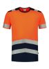 T-Shirt High Vis Bicolor póló unisex fluoreszkáló narancssárga S