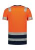 T-Shirt High Vis Bicolor póló unisex fluoreszkáló narancssárga S