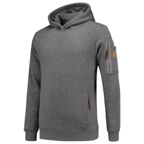 Premium Hooded Sweater felső férfi stone melange S