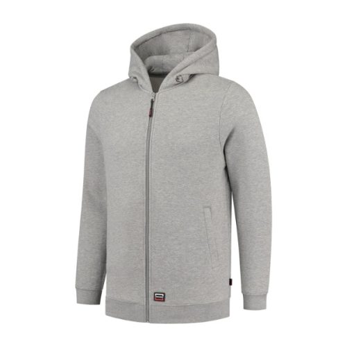 Hooded Sweat Jacket Washable 60°C felső unisex grey melange 3XL