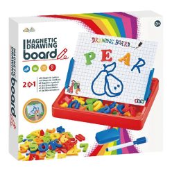   Mágneses tábla klt., ABC, betűk, számok, felnyitható tárolóban, 24x22 cm