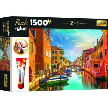 Trefl: Velence puzzle - 1500 darabos + ragasztó