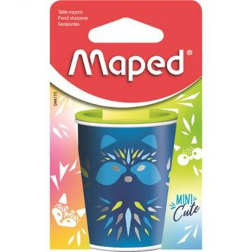 Maped: Mini Cute kétlyukú, fém tartályos hegyező - kék