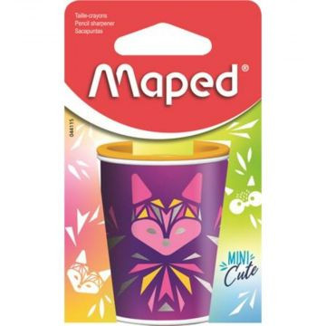 Maped: Mini Cute kétlyukú, fém tartályos hegyező - lila